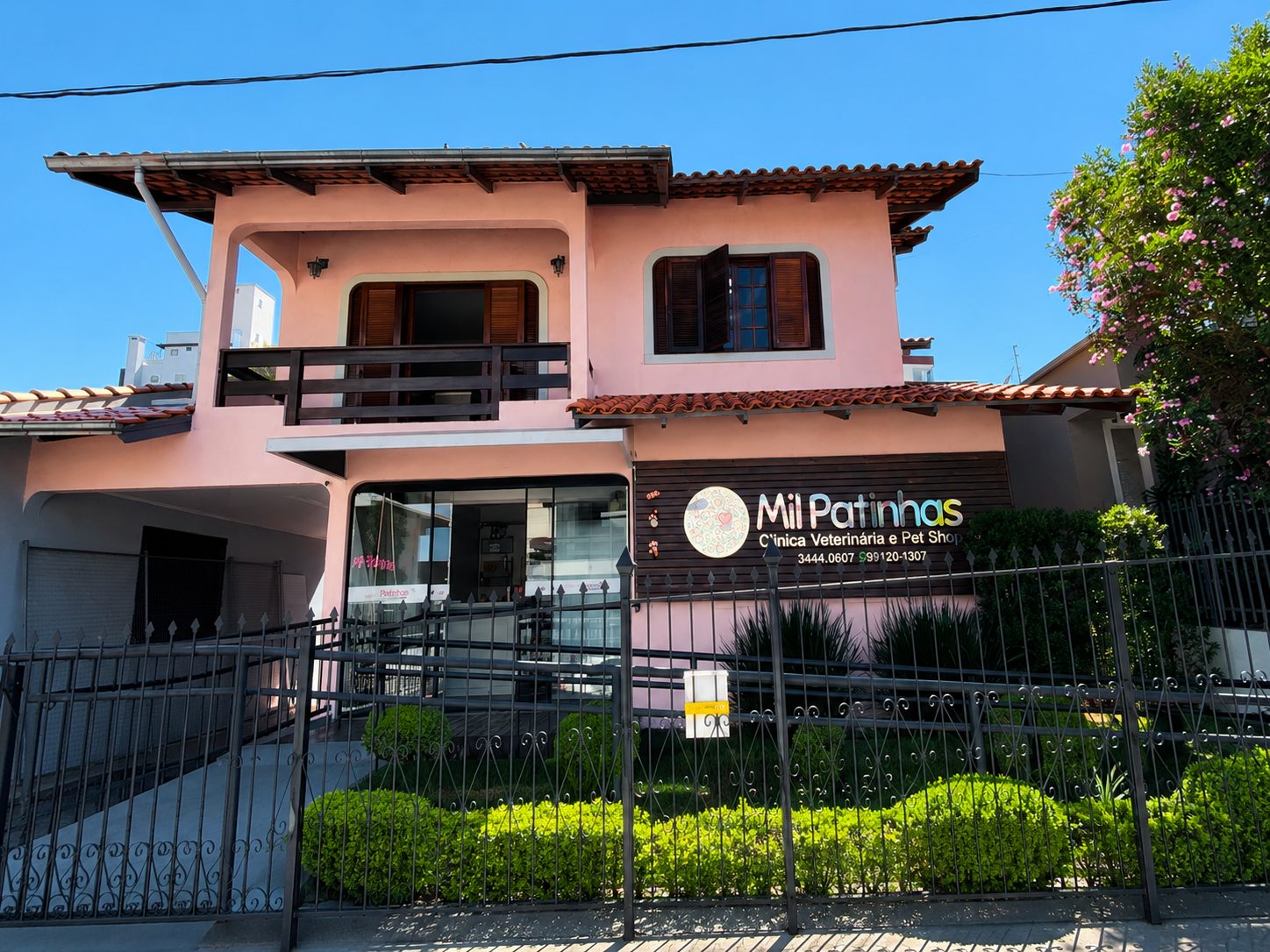 Fachada da Mil Patinhas, clínica veterinária e pet shop em Concórdia